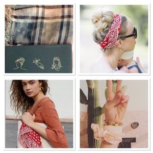 🔥 TIE DYE BURBERRY ESQUE BANDANA•COVID USEABLE